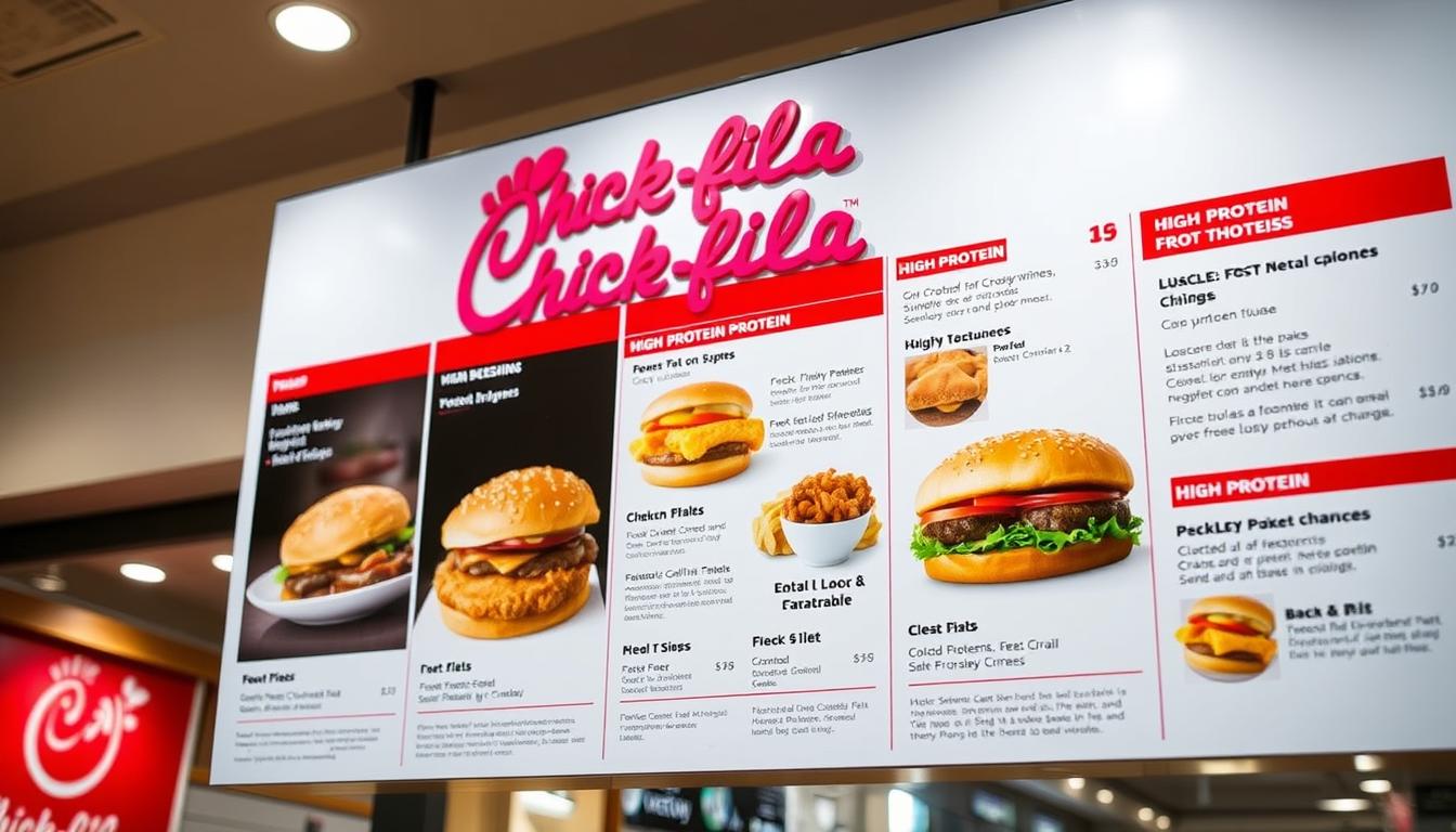 chick fil a menu high protein