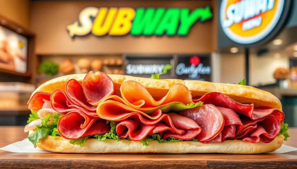 subway meat sandwiches