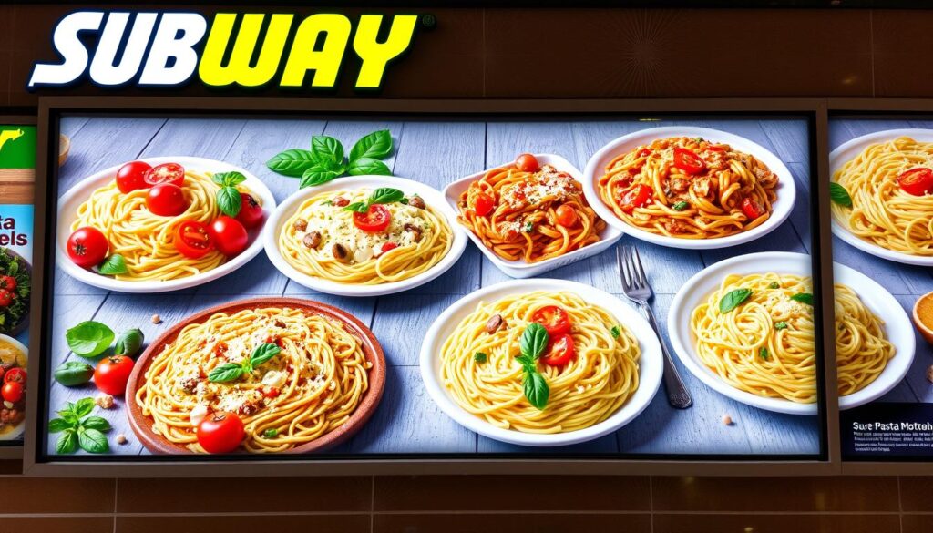 subway pasta menu